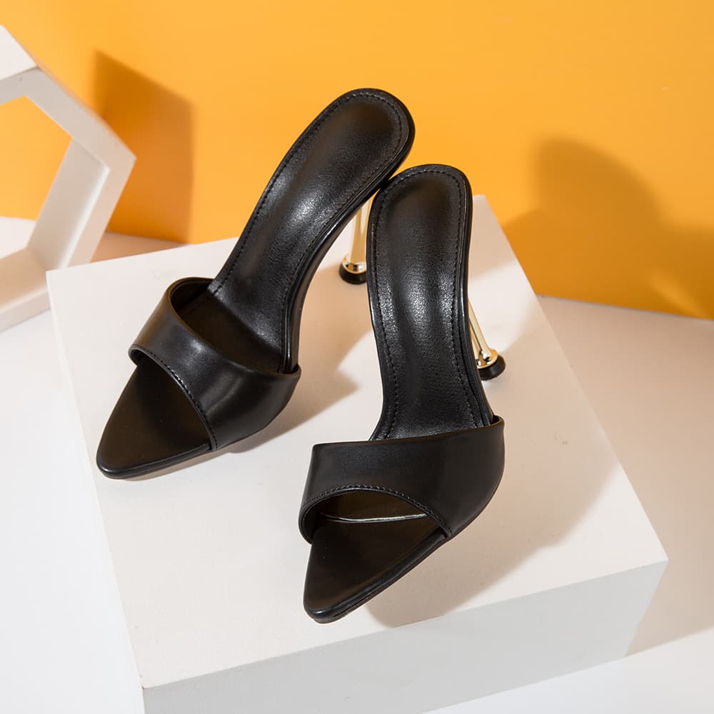 New Pointy Electroplated High Heel Sandals