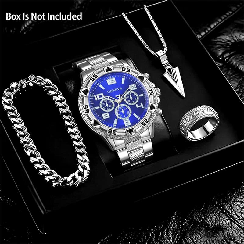 Montre homme haut de gamme, style business, sport, grand cadran, bracelet en acier allié, étanche et lumineuse.