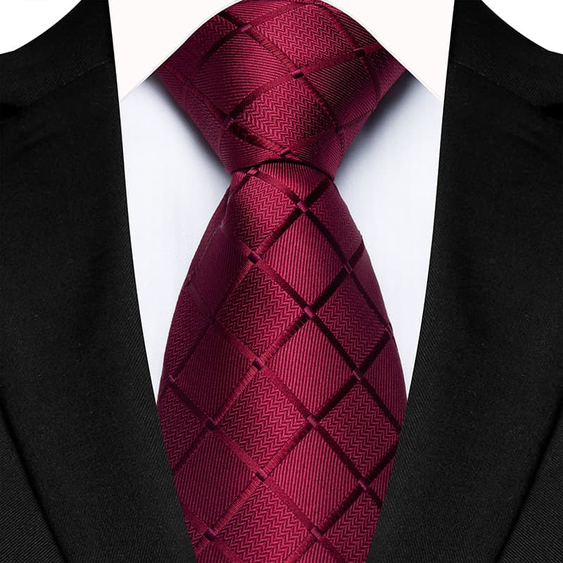 Unisex Classic Monochrome Satin Tie Business Casual Wedding Tie