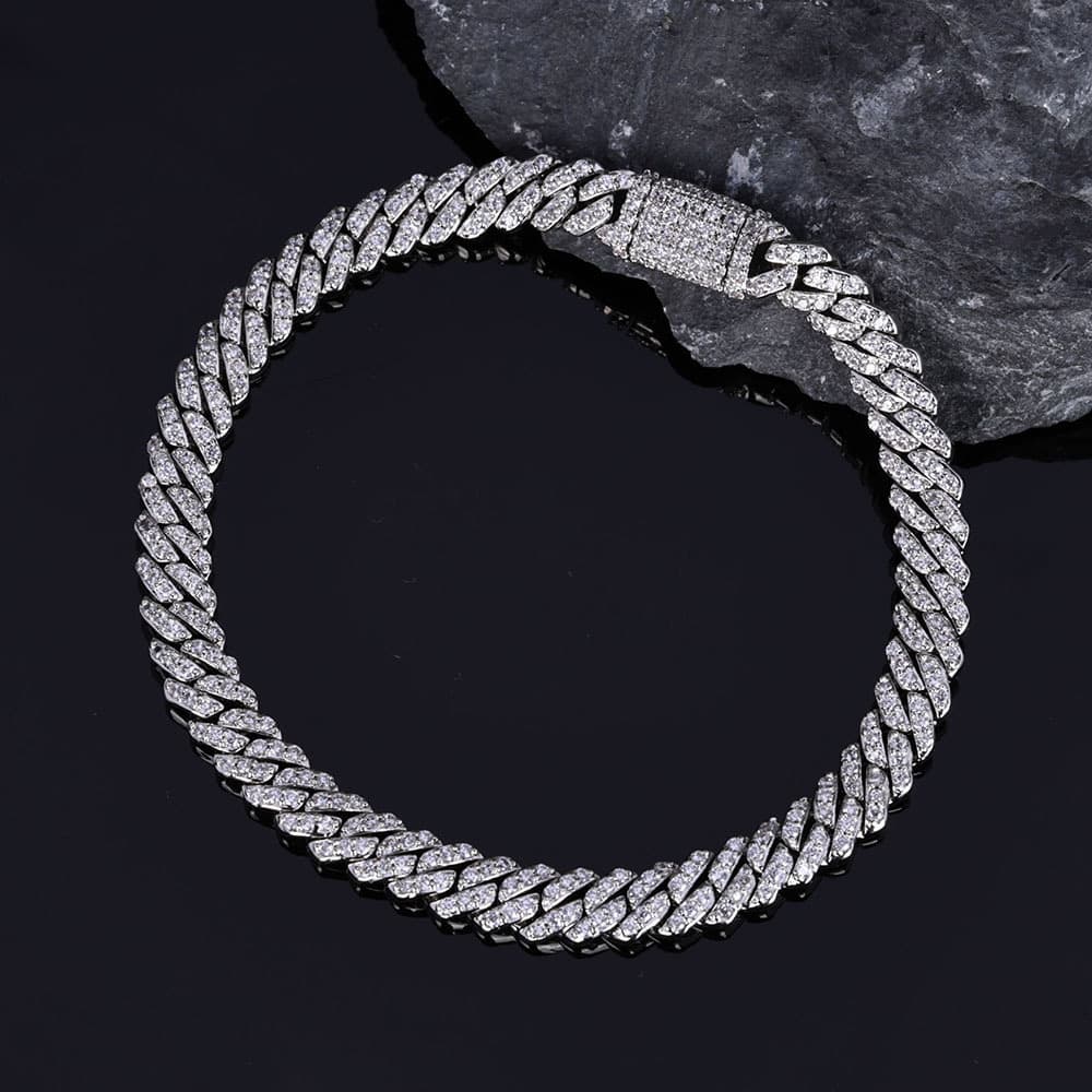 European And American Cross-Border Hip-Hop 6mm Single Row Zircon Cuban Chain Bracelet Wholesale Light Luxury High-End