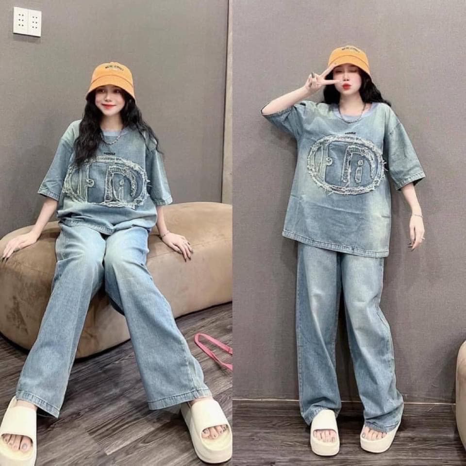 Women's American Retro Slim Fit Two-Piece Suit Loose Short Sleeve Trousers Casual Fashion Spring Summer Trendy Set