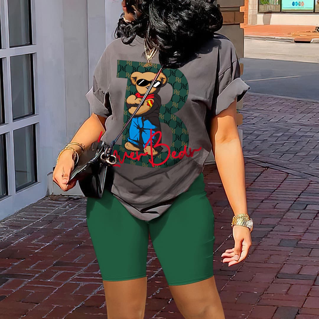 Women's clothing set shorts T-shirt two-piece set