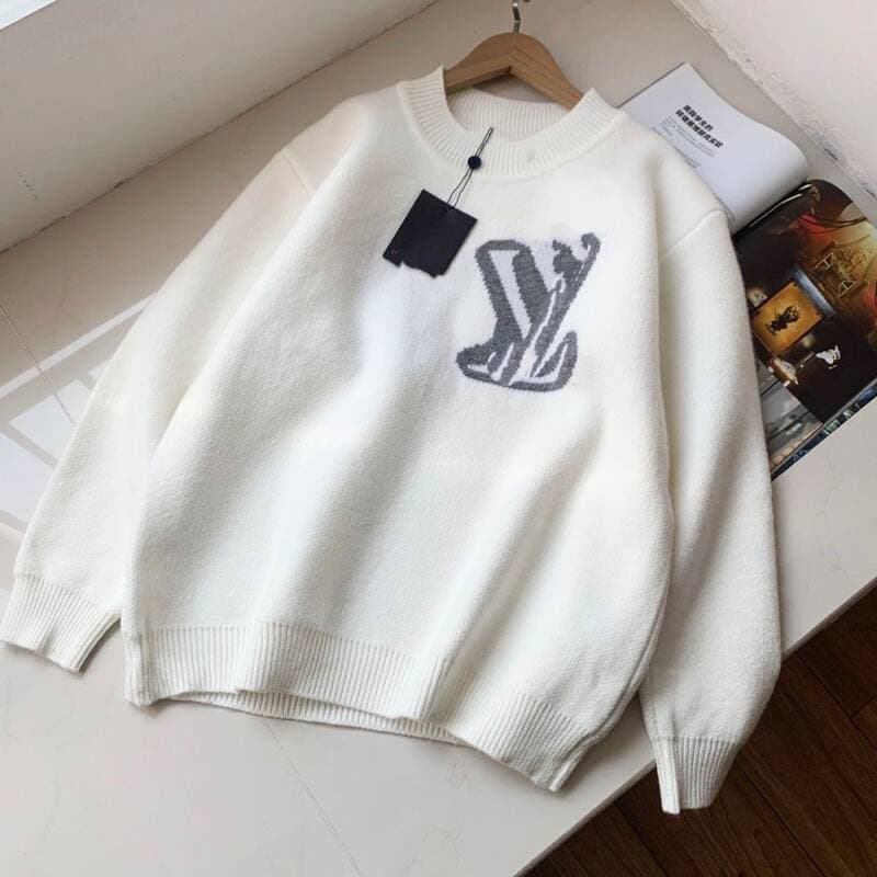 [Vêtements féminins de créateurs, style commerce extérieur] Nouveau pull tendance à col rond en maille, pull décontracté à manches longues, c