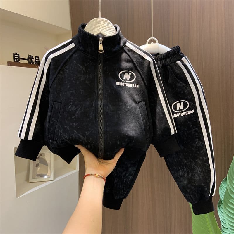 Boys' Sportswear Set 2025 New Trendy Baby Clothes Spring Autumn Children's Wear Cool And Stylish For Little Boys