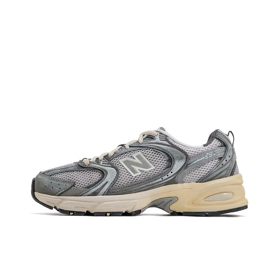 Nouvelles baskets basses Pure Original Nb530 Retro SiL Ver blanches en maille, style « dad shoes », pour la course à pied.