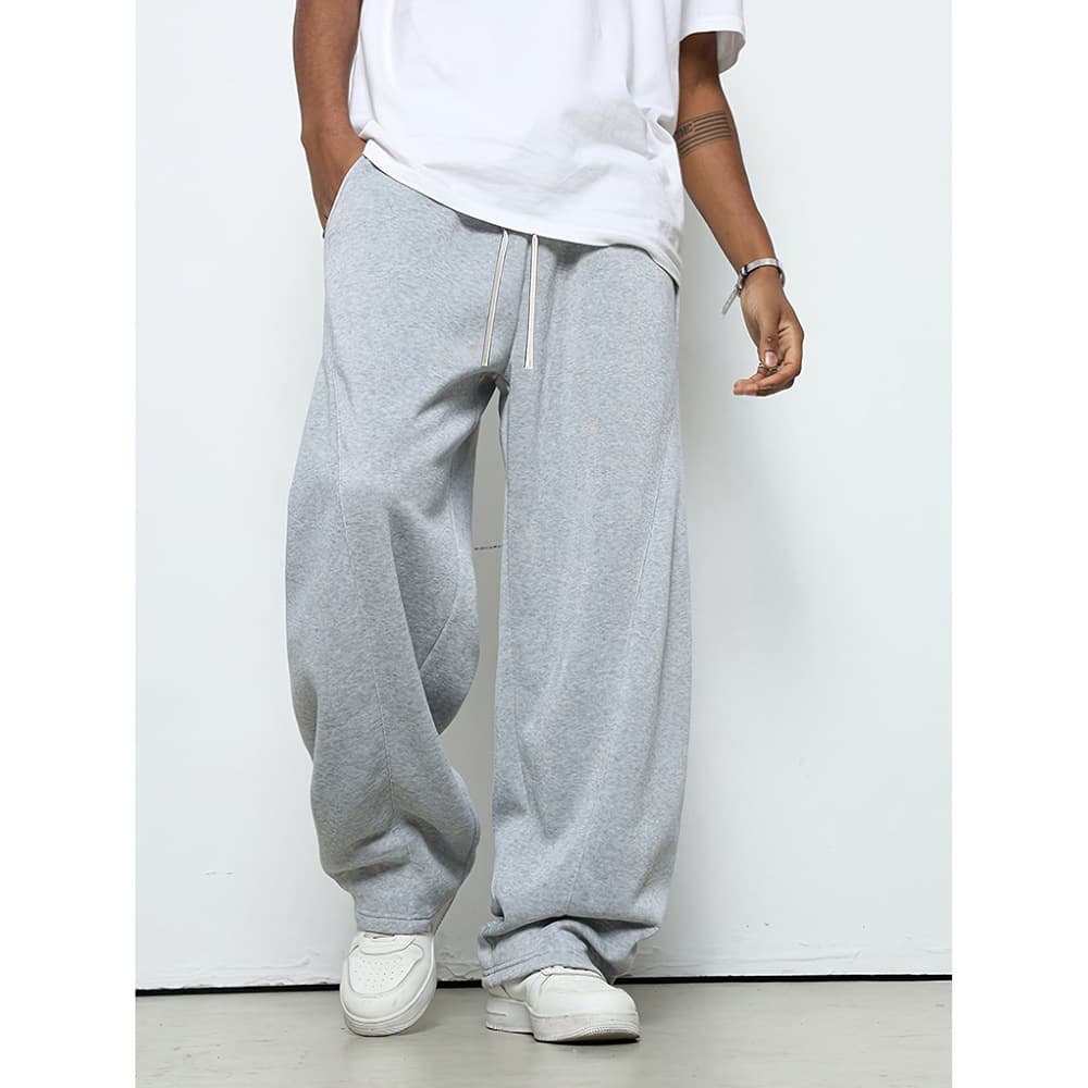 ​​"Men's Casual Jogger Pants – Loose Fit Straight Leg Sweatpants With Drawstring Waist, Lightweight & Breathable For Spring/Fall