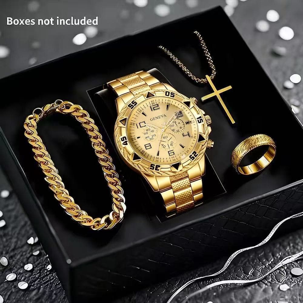 Montre homme haut de gamme, style business, sport, grand cadran, bracelet en acier allié, étanche et lumineuse.