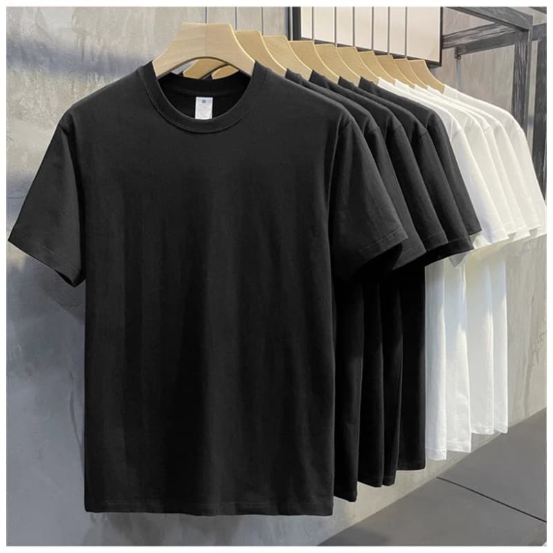 Men's & Women's Classic Plain White T-Shirt - Soft Cotton Blend, Relaxed Fit, Unisex Basic Tee For Casual Wear​