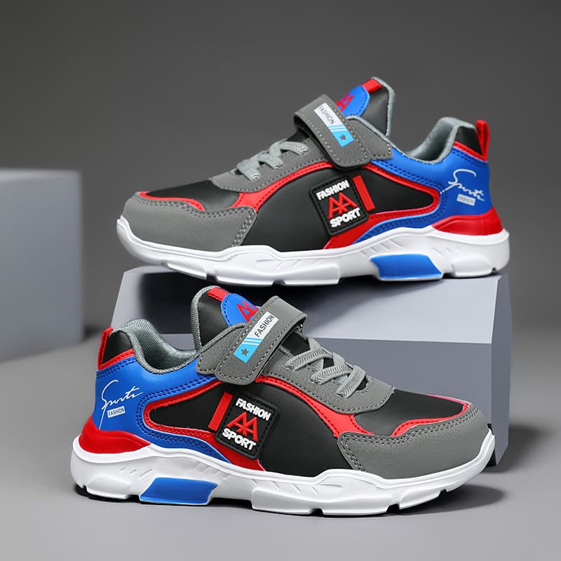 Kids' shoes children's shoes waterproof leather boys 6 12 years old children's sports shoes autumn and winter non slip wear resistant running shoes