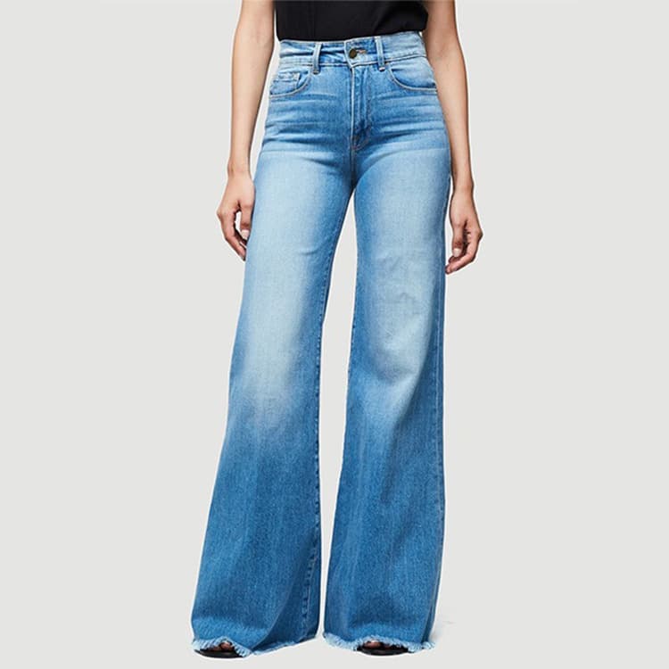 Women's Clothing Jeans Slim Slim Bell Bottom Denim Trousers For Women