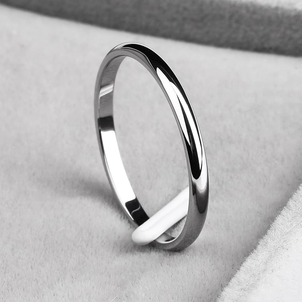 Fashion KNOCK Titanium Steel Rose Gold Anti-allergy Smooth Simple Wedding Couples Rings Bijouterie for Man or Woman Gift