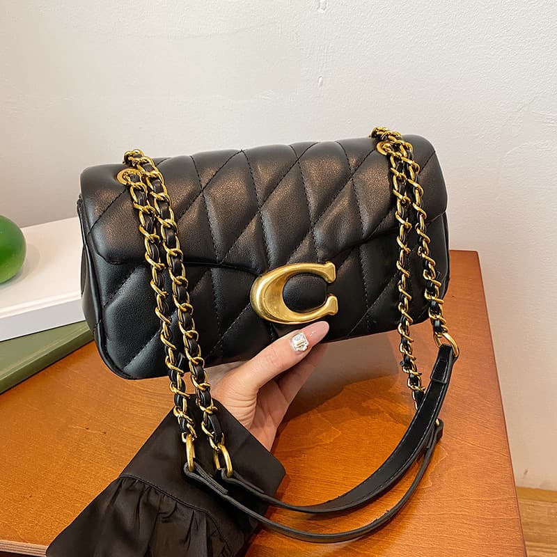 Sac bandoulière Xiaoxiangfeng pour femme, modèle à maille diamant, polyvalent, haut de gamme et tendance, petit format.