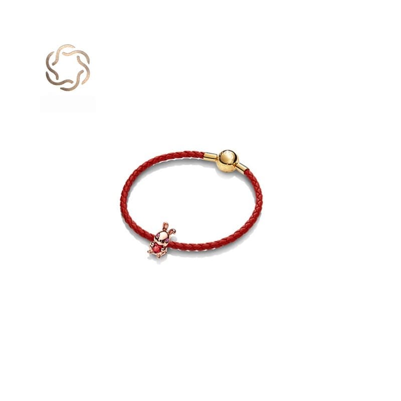 Family's Red Rope Bracelet, Men's And Women's DIY Foot Chains, Handwoven Leather Rope