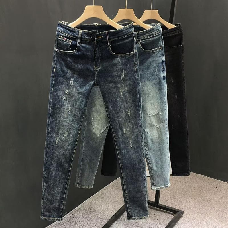Men's Clothing Slim Fit Small Leg Pants Trendy Casual Stretch Long Pants
