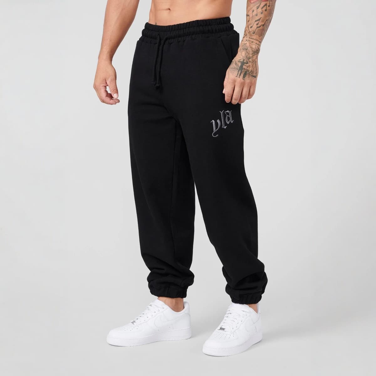 Men's Clothing men's sports pants heavy terry embroidered trousers joggers sports fitness pants with cuffs