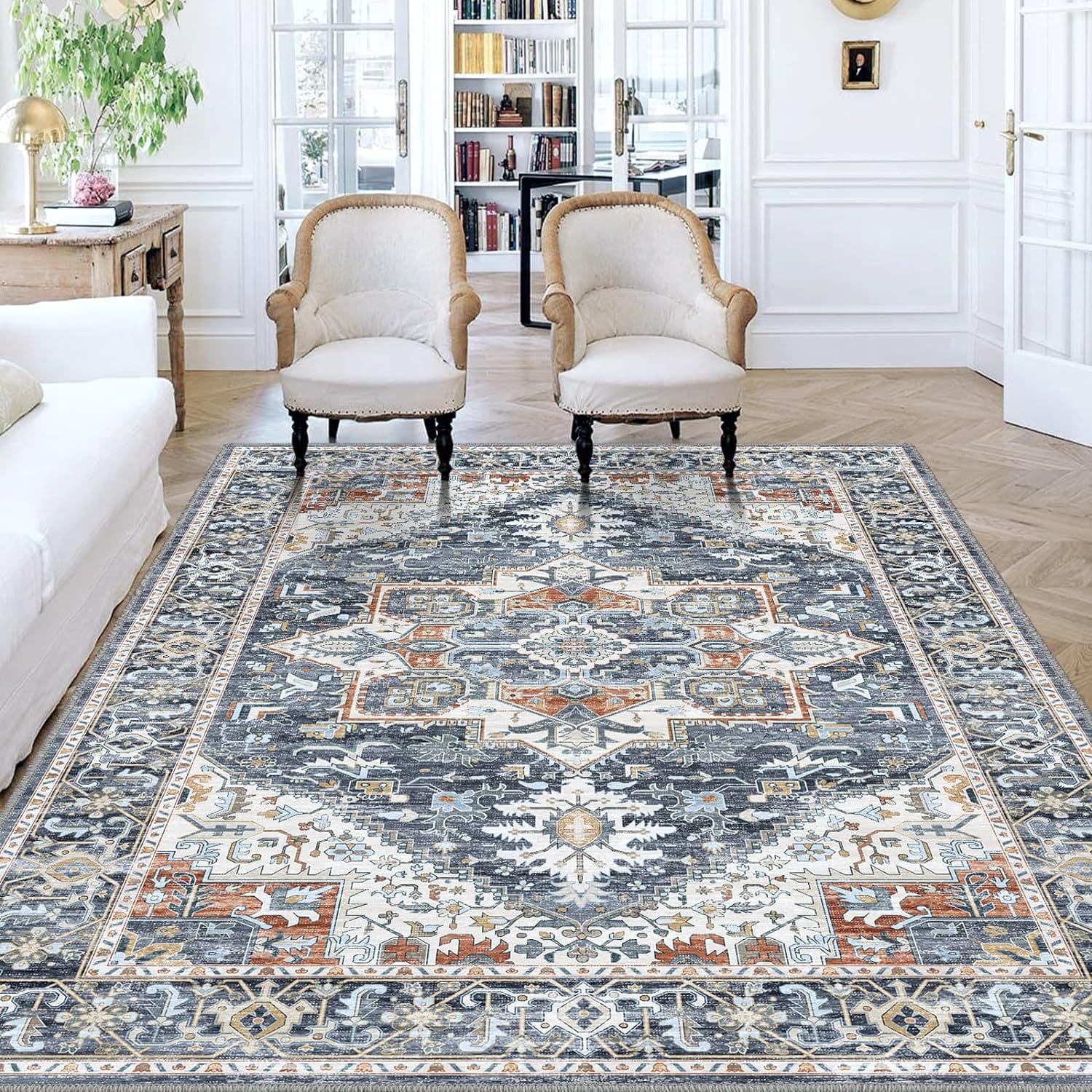 Home & Garden Persian living room full carpet home balcony cloakroom floor mat hotel homestay decoration non slip foot mat