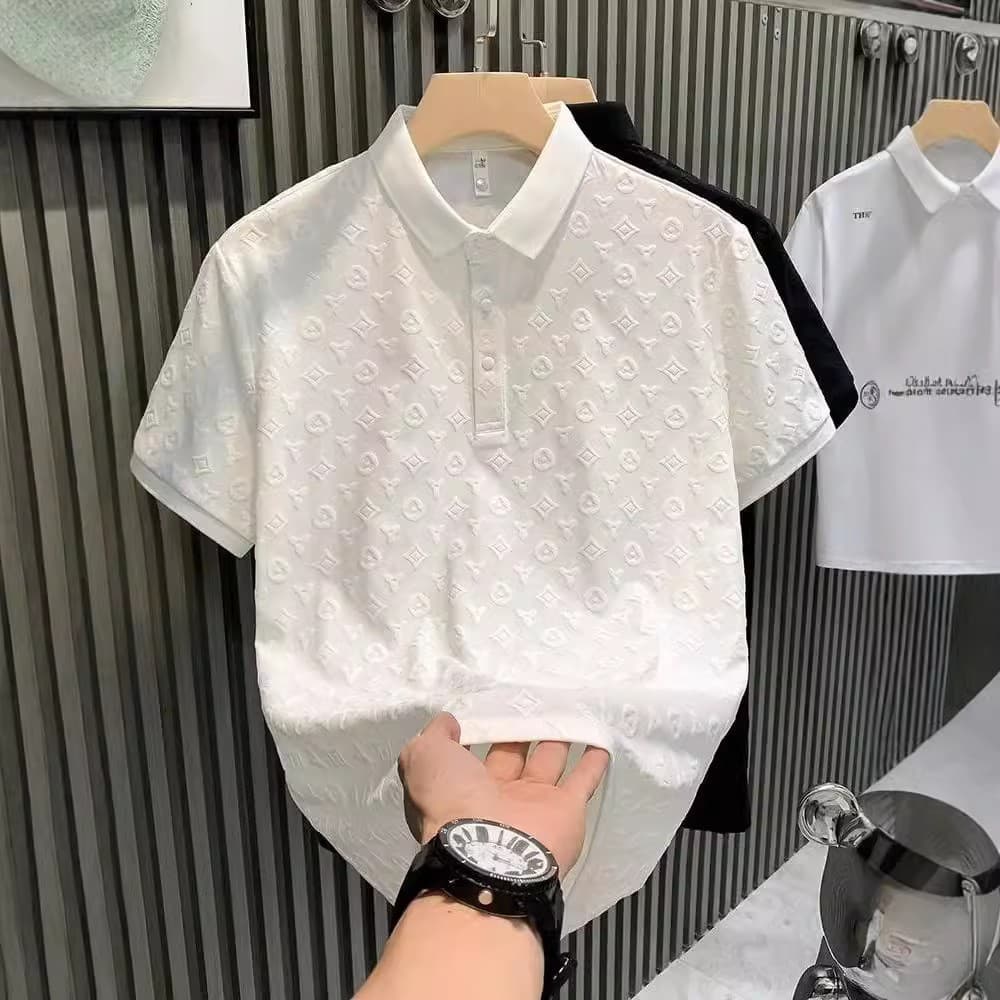 Polo imprimé à manches courtes pour homme, élégant, respirant et décontracté