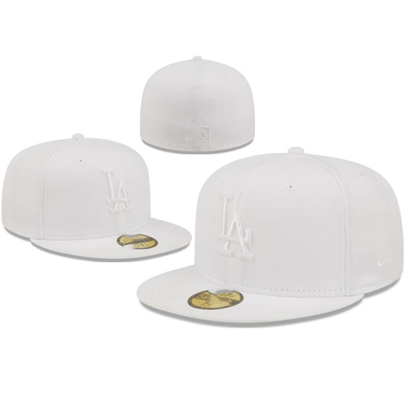 Casquette de baseball classique de couleur unie à couverture complète de l'équipe de la ligue professionnelle des Dodgers et des Yankees à visiè