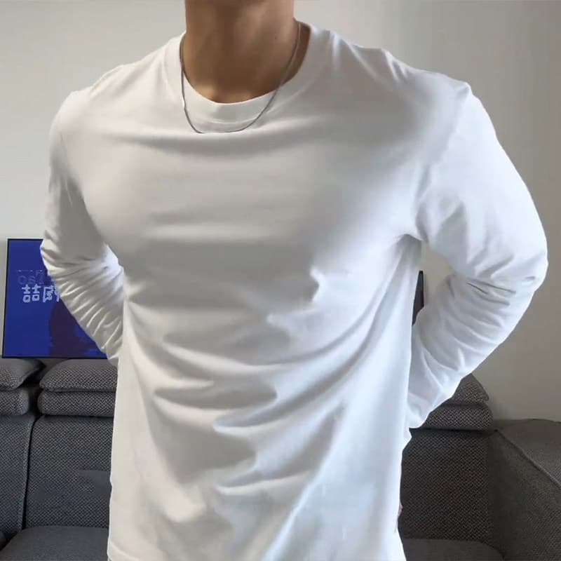 Chemise homme tendance à petit col, manches longues, style américain, automne-hiver, sous-vêtements avec épaules dénudées