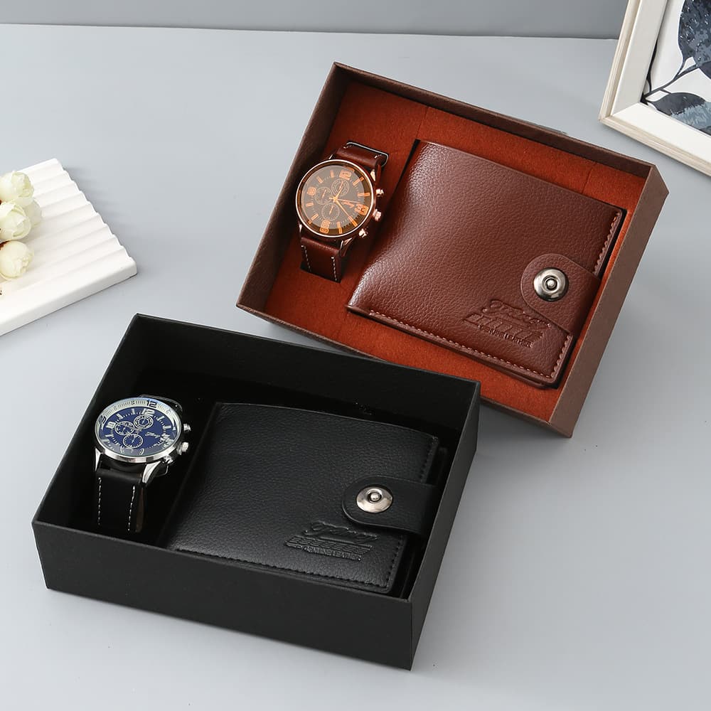 Watch Gift Set Watch Gift Box Men's Business Gift Set Wallet Belt Souvenir Father's Day Birthday Gift 520