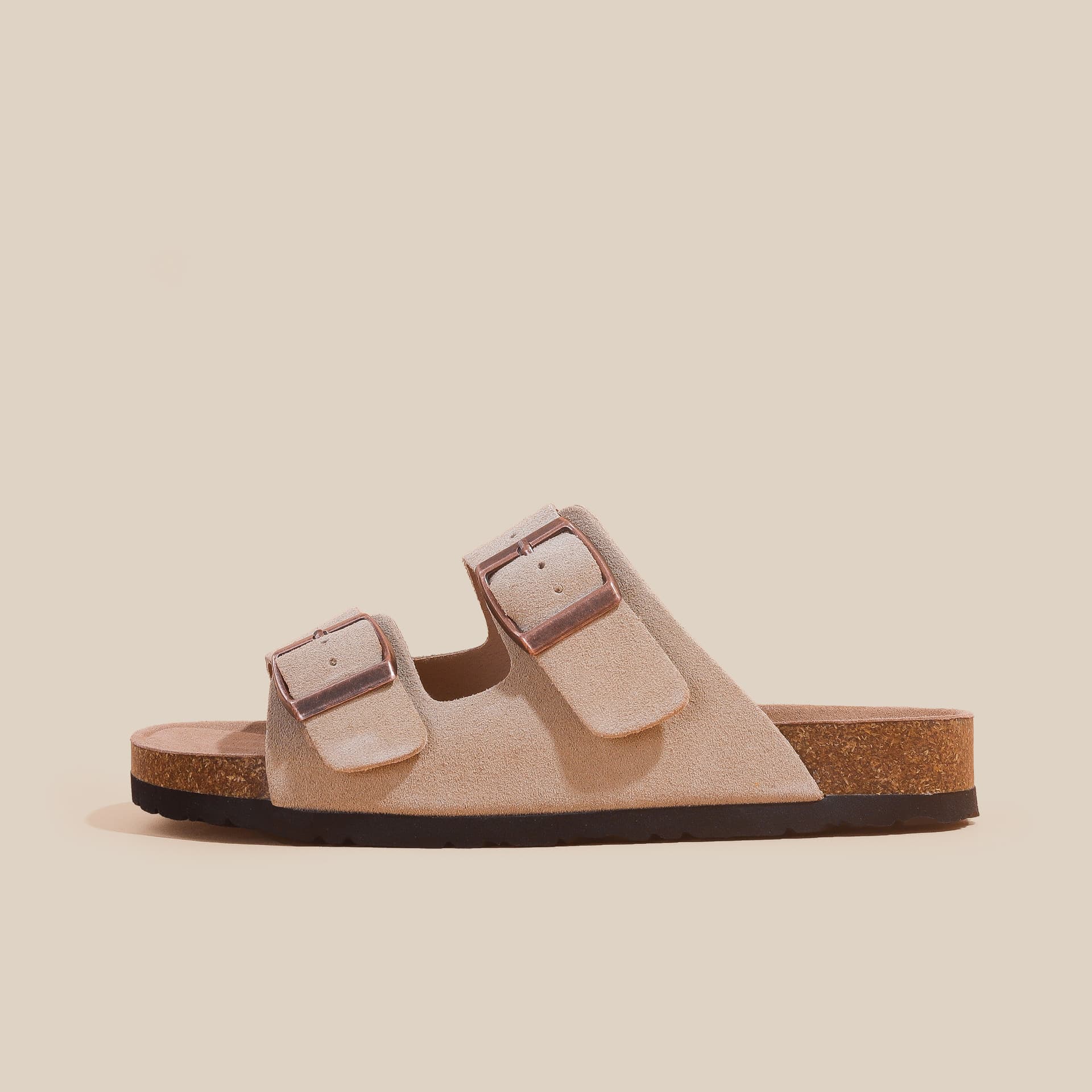 Slippers women's leather vintage sandals women's summer wear casual all-in-one line with beach sandals