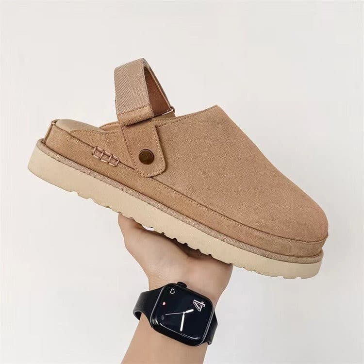 Women's Round-Toe Slip-On Slippers - Plush Fleece Lined, Rubber Sole, Backless Design (Black/Beige/Brown) | All-Season Comfort For Home & Outdoors