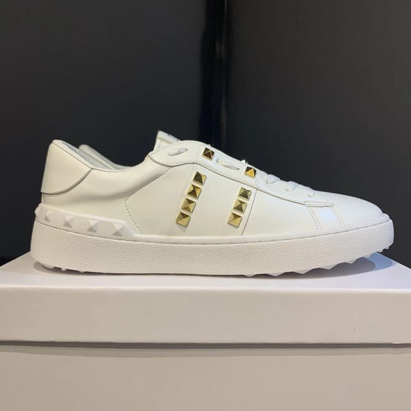 26ss Source Label With Warren V Brand Rivet White Sneakers For Women, Internet Celebrity Trendy Unisex Couple Casual Wom