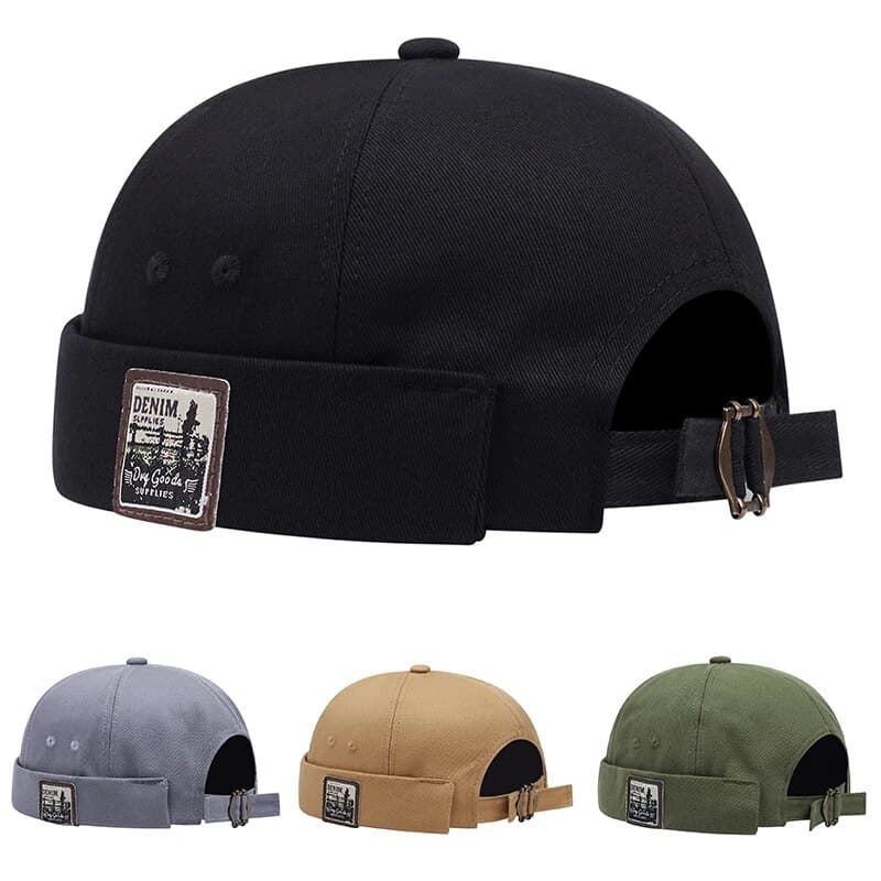 Kurze Mode Hut Frauen Trend neue Retro randlose Melone Haut Hut Mode vielseitige Hut Männer Straße Hip Hop Kappe ohne Visier