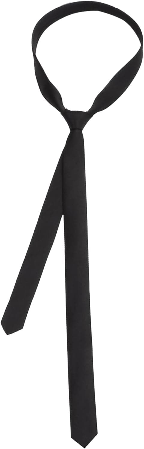 Tie, Black, Tie Costume Slim Tie, Black Scarf, Scarf Narrow Silk, For Men And Women