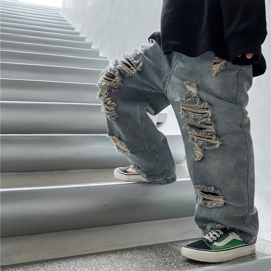 Mother&Kids Kids jeans Boys fashion ripped pants Baby pants Hipster kids pants