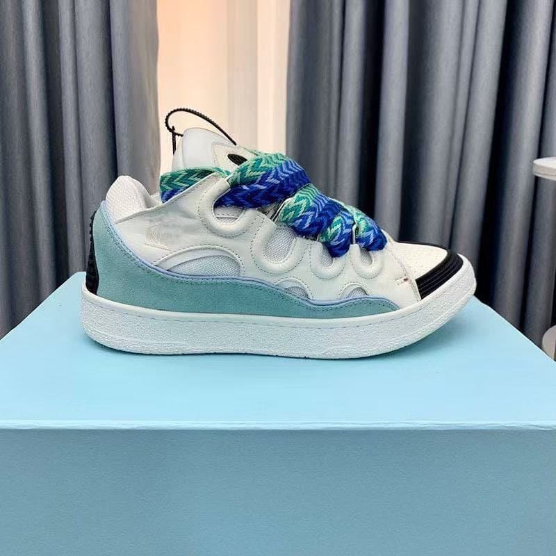 Nouvelles chaussures de sport décontractées CURB pour hommes et femmes, en cuir patchwork à lacets, style cross-frontalier. Nouvelles chaussures d