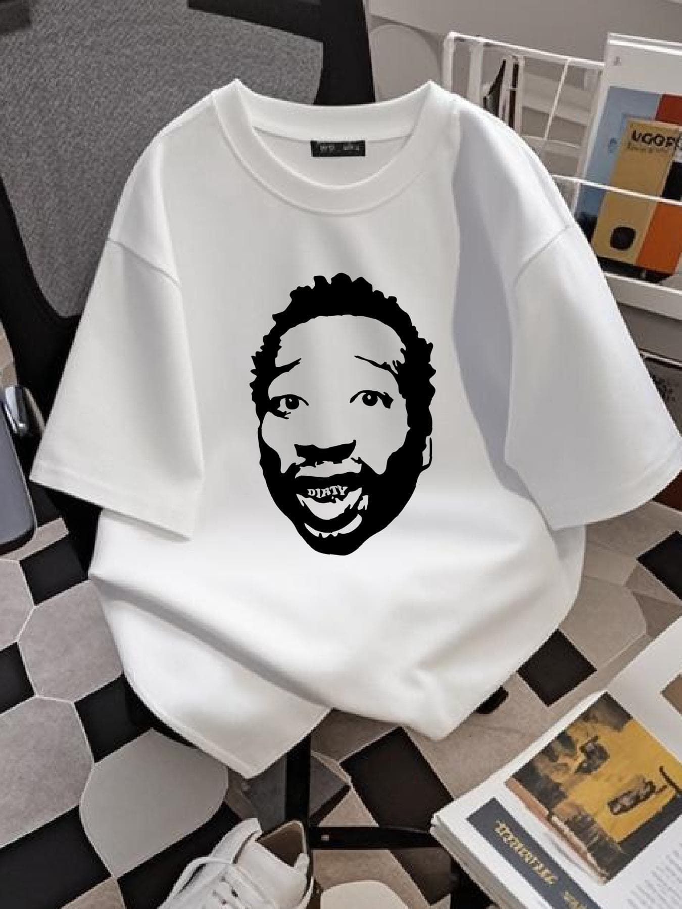 DIRTY Clan Rap Hop Tang Hip Wu Mcgirt Cotton T Shirt Homme Breathable Stylish Versatile Graphic Summer Top For Everyday Wear Casual Soft Unisex