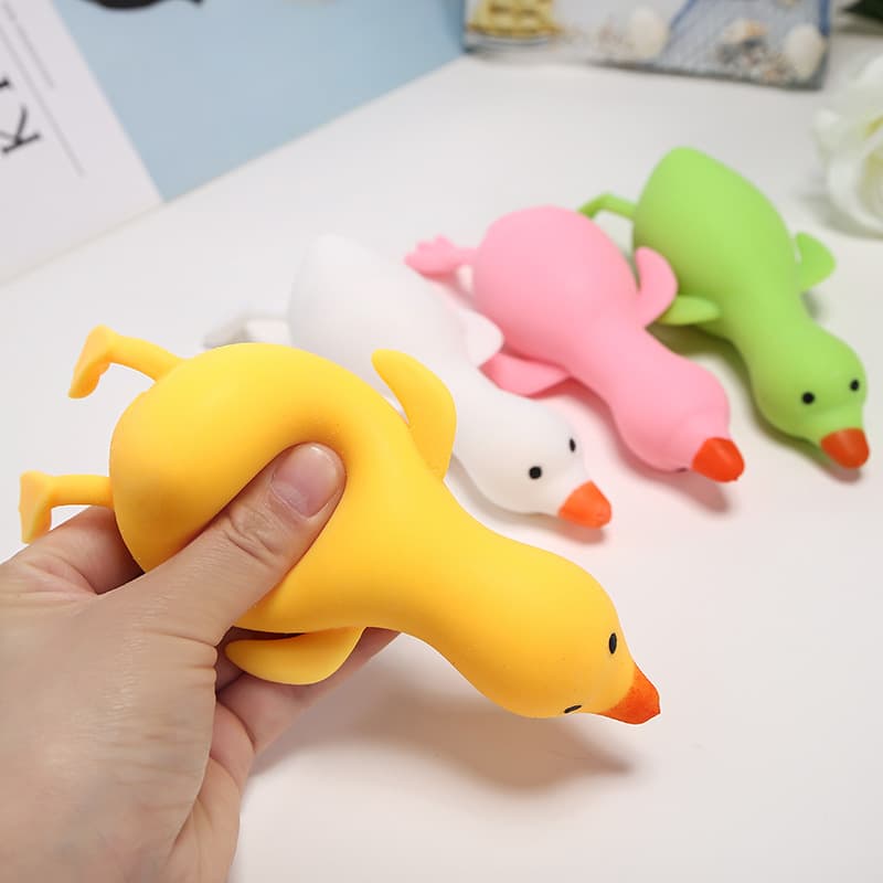 Duck Decompression Toy Foam Squishies Big White Goose Little Yellow Duck Stress Relief Gadgets For Children And Adults