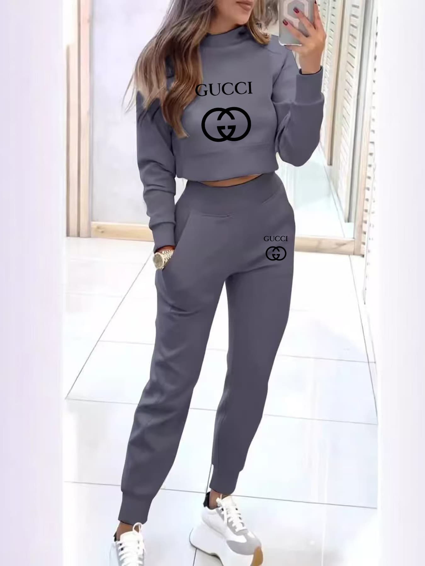 Ensemble pull-over imprimé sport tendance pour femme, best-seller printemps-automne