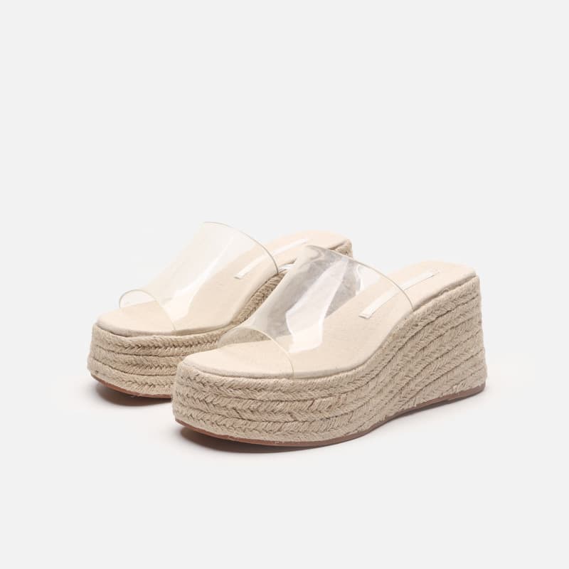 Women with plus-size wedge sandals wear platform sandals
