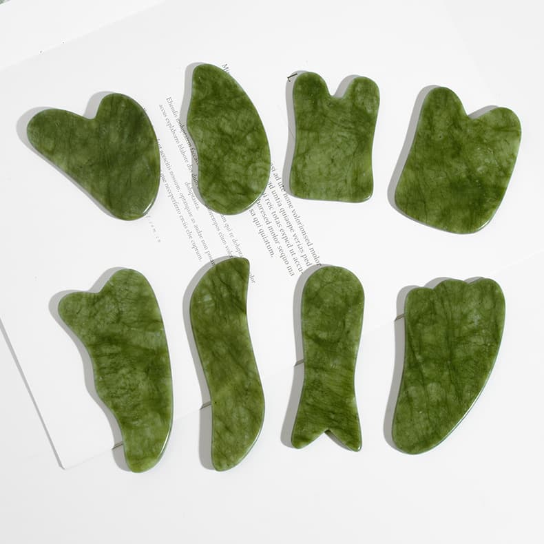 Natural jade scraping board custom made shaving beauty massager whole body meridian massage jade scraping board