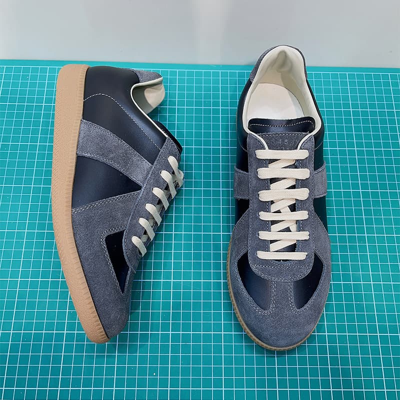 Chaussures d'entraînement Margiela Couple MM6, en cuir de vachette pleine fleur, résistantes à l'usure, antidérapantes et confortables. Baskets d