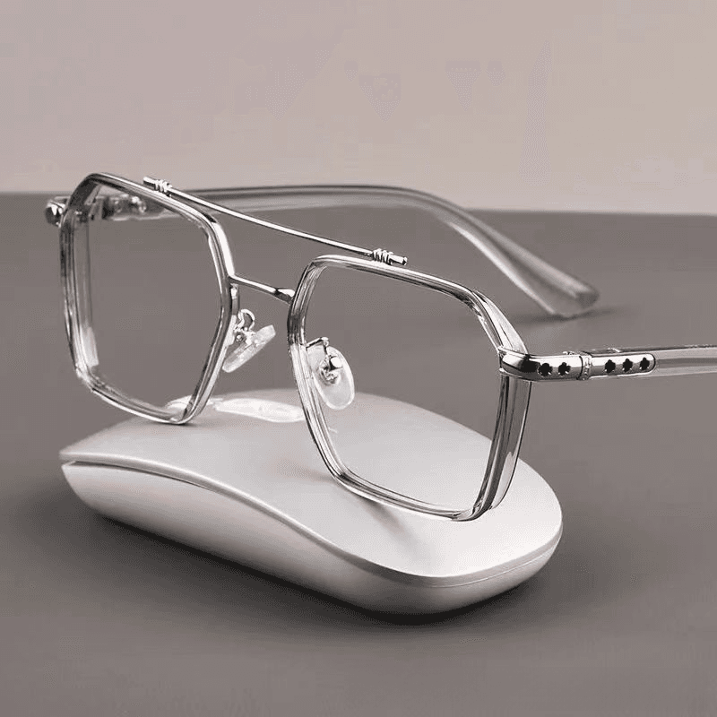 Unisex Myopia Glasses Men's Trendy Domineering Plain Glasses Men's Non-degree Anti-blue Light Hd Student Eye Protection Glasses
