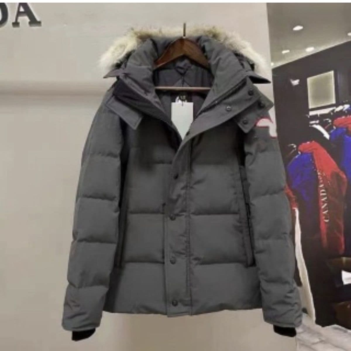 Canada Goose 2025 - Veste matelassée en coton pour homme et femme - Manteau à capuche épais et chaud avec col en fourrure