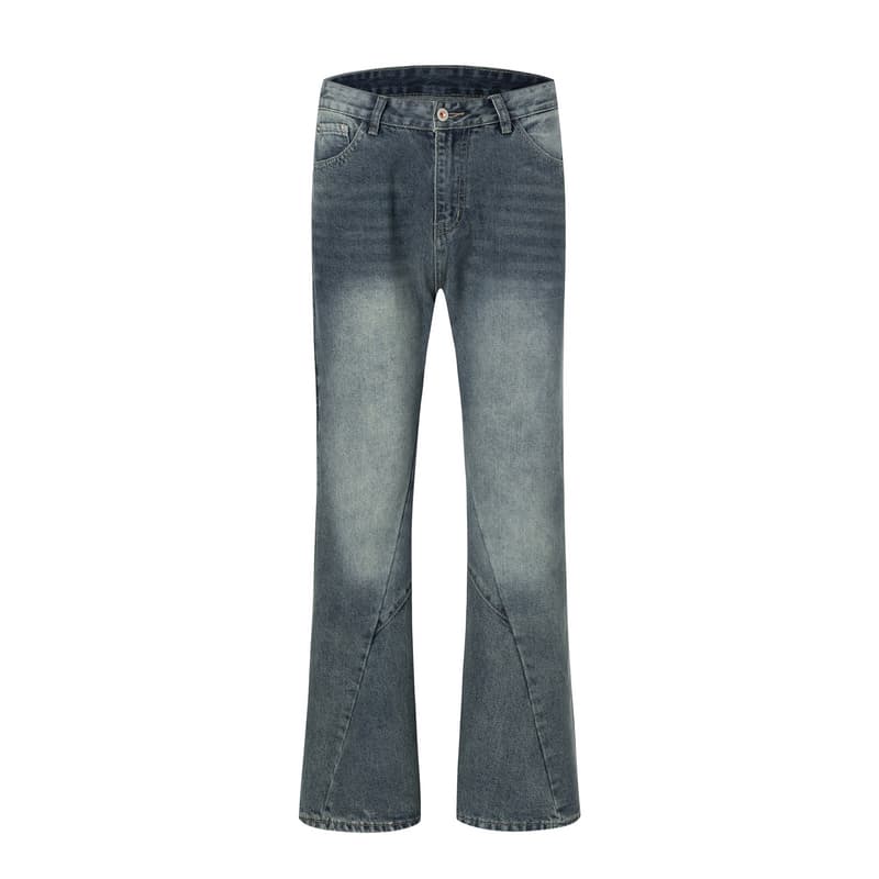 New straight-leg pants men's nine-point pants trendy jeans loose casual teen nine-point pants