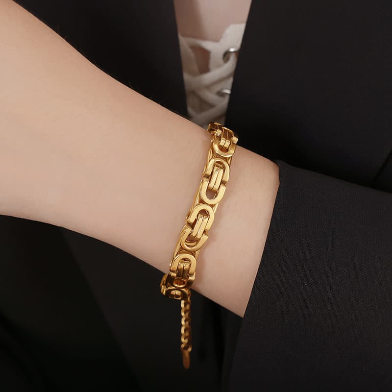 Men And Women's Jewelry Exaggerated Metal Bracelets Unisex Style Jewelry All Match Titanium Steel Bracelets