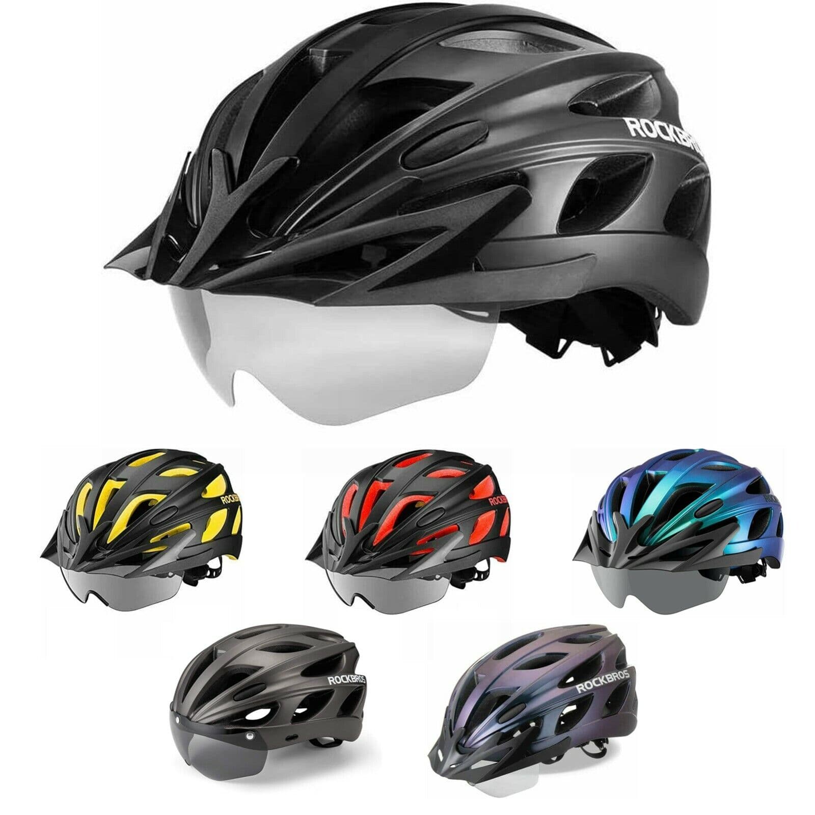 ROCKBROS Bicycle Helmet, a protective helmet for teenagers and adults, with a visor