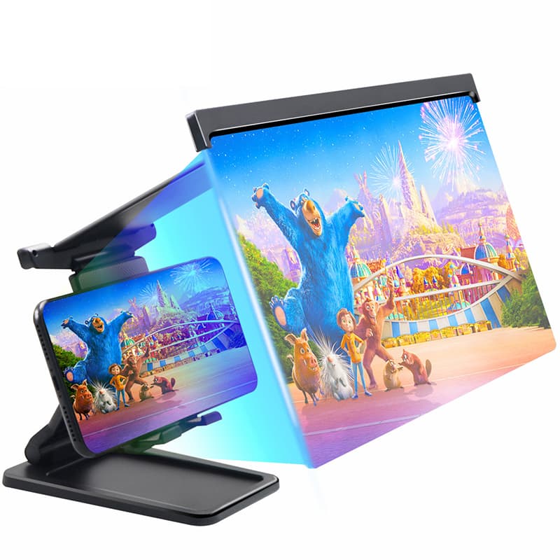 12 Inch Removable Phone Magnifying Glass Stand Magnifier HD Video Amplifier Enlarged Screen Bracket