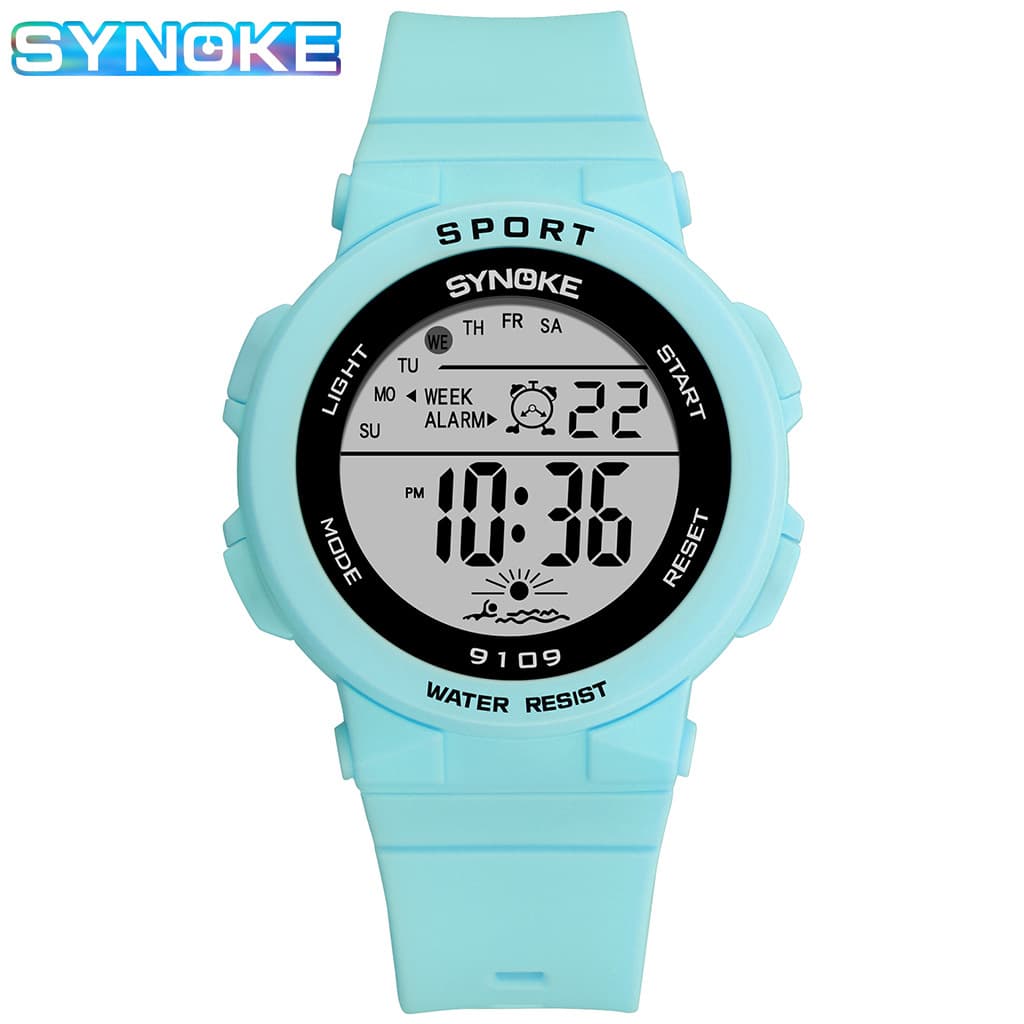 Electronic watch for men and women, colorful luminous multi-functional waterproof Korean version pink new domestic trend watch light and thin design