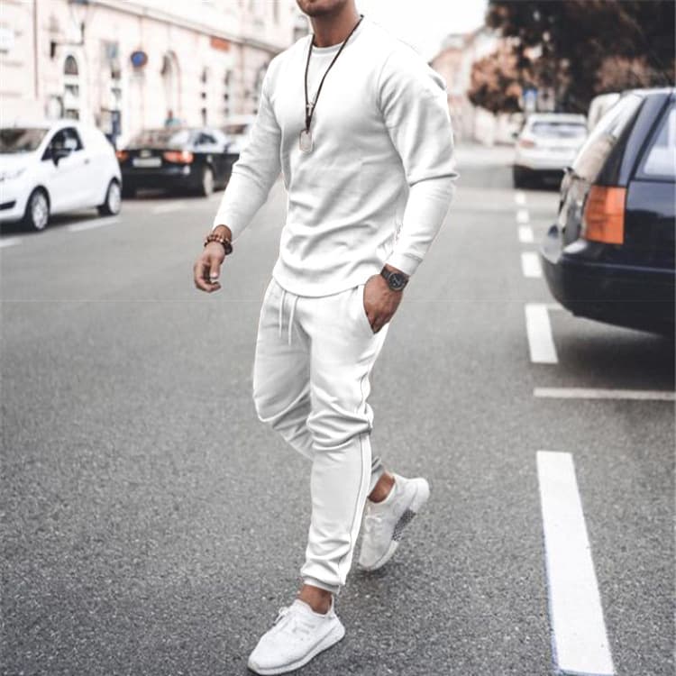 Men's Trendy Multi-color Long-sleeved Casual Sports Men's Suit