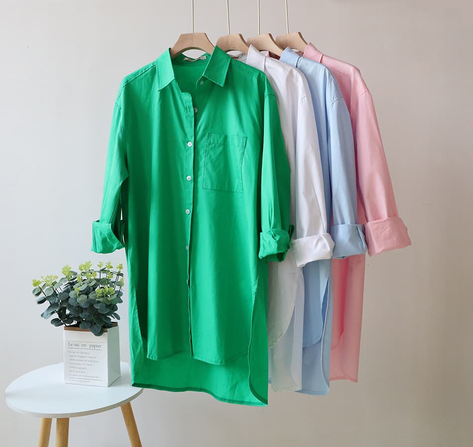Women's Shirt Dress Long Elegant Beautiful Shirt Long Sleeve Women's Shirt
