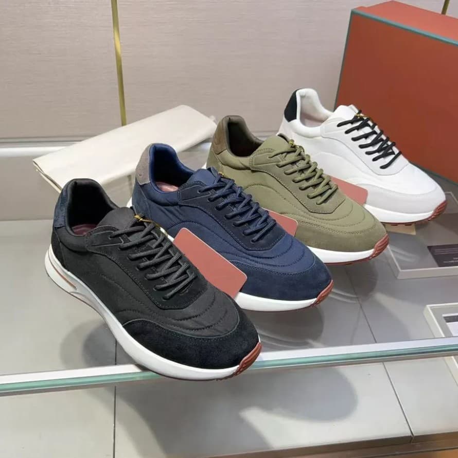Men's Suede Lightweight Casual Shoes Genuine Leather Lace Up Athletic Shoes New Autumn Winter Collection