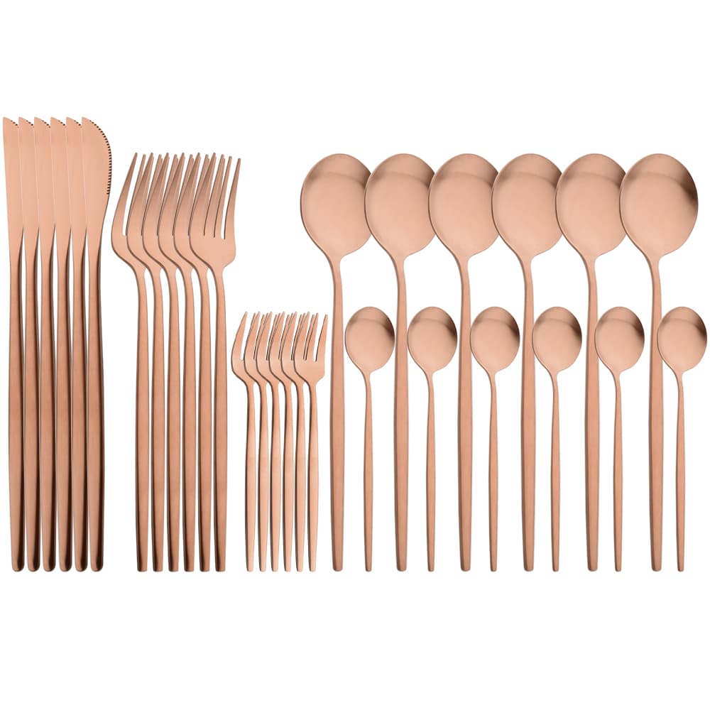 choiceness Vintage Rose Cutlery - Matte Finish Tableware Set