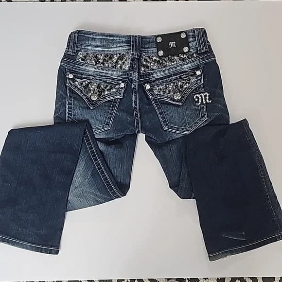 Retro Y2K Slim Fit Washed Jeans Low Rise Sequin Detail Casual Street Style Cotton Blend Spring/Autumn Trendy Denim