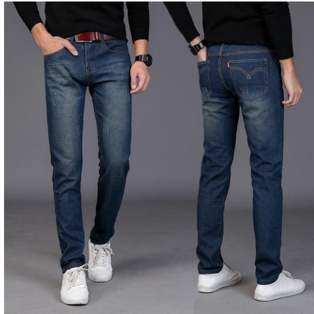 Men's Clothing Youth Fat Guy Large Size Straight Loose Jeans Casual Pants